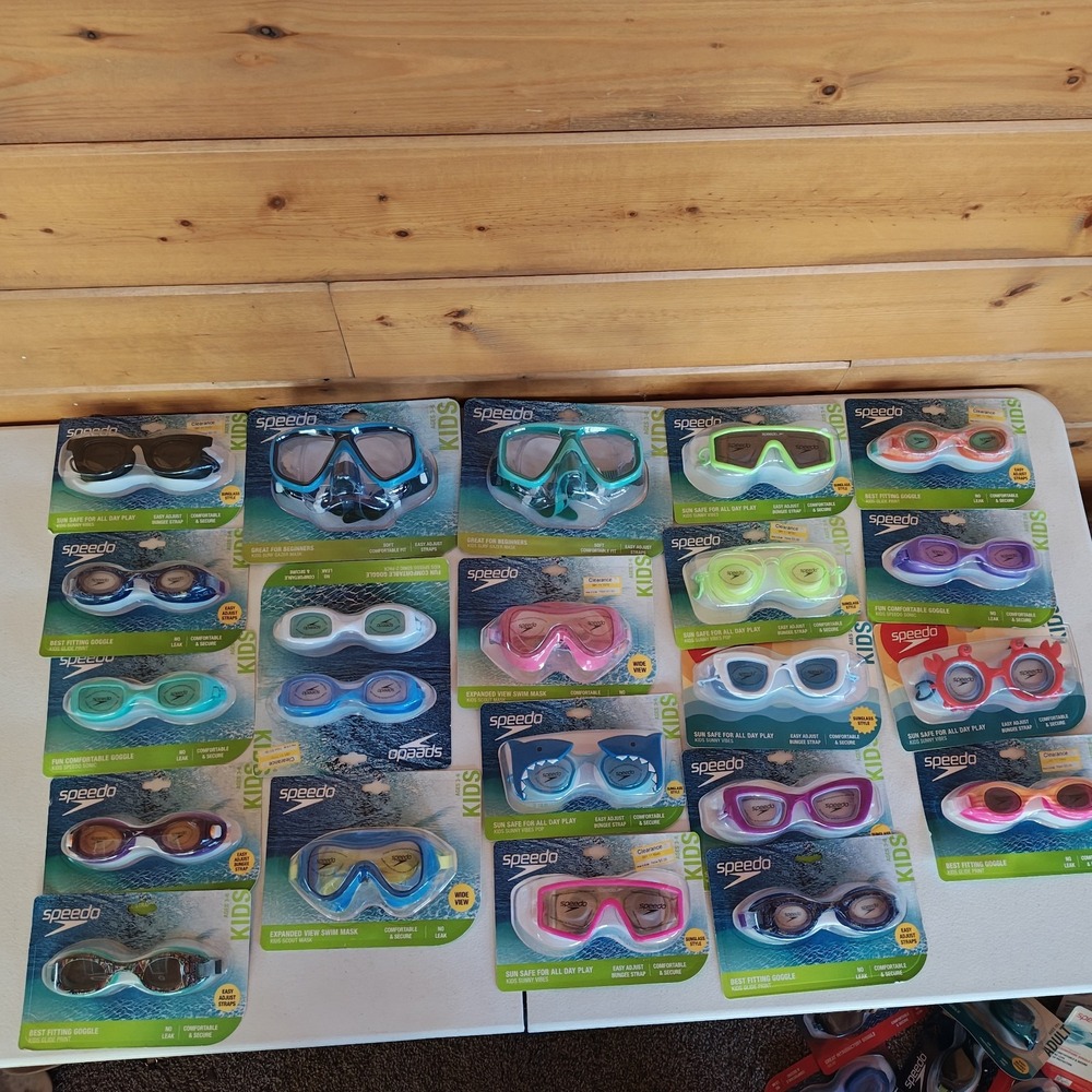 Lot of 22 Sealed Speedo Kids Goggles Sz 3-6 Favors Birthday No Duplicates‎ B3